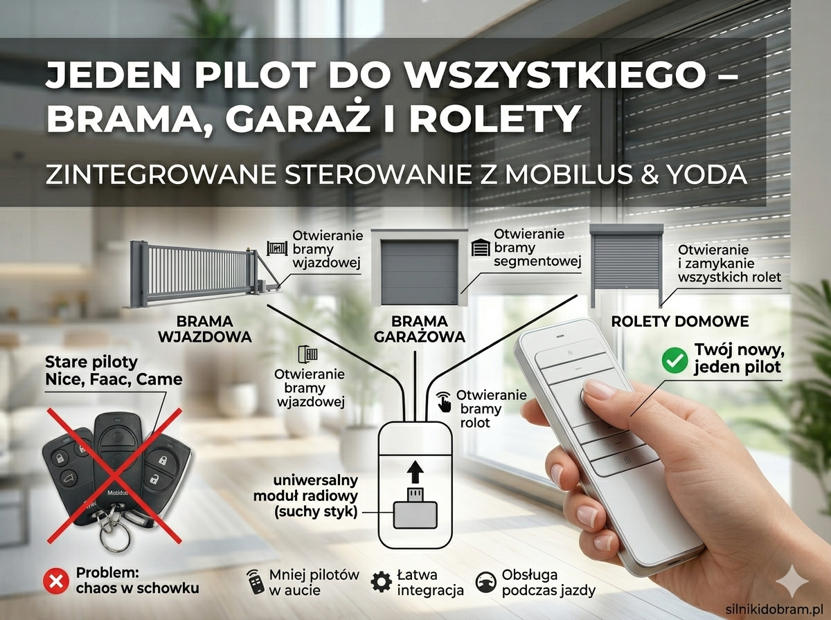 Jeden pilot do wszystkiego – brama, garaż i rolety